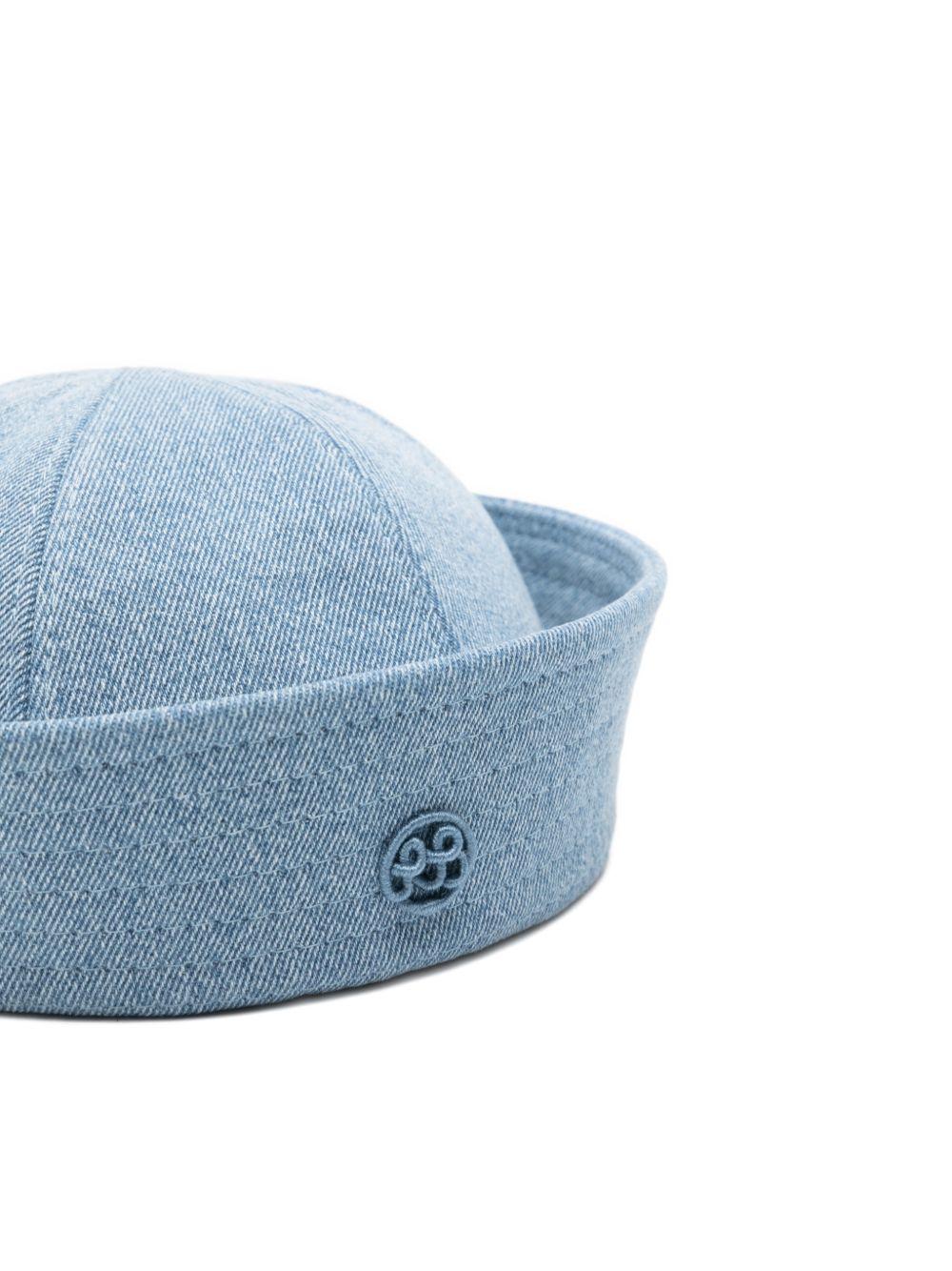 Cappello da marinaio in denim con logo RB ricamato in blu Ruslan baginskiy - donna 