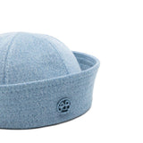 Cappello da marinaio in denim con logo RB ricamato in blu Ruslan baginskiy - donna 