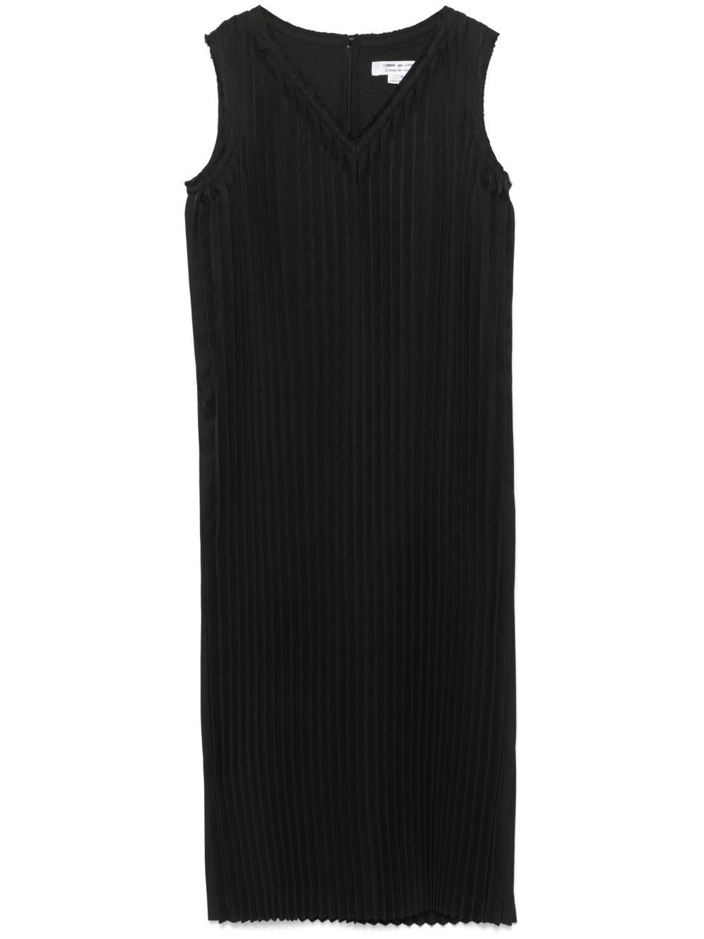 Abito midi plissé in nero Comme Des Garçons Comme Des Garçons - donna 