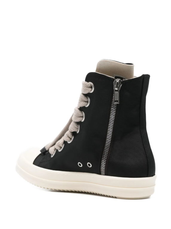 Sneakers alte jumbolace in nero Rick Owens Drkshdw - uomo 