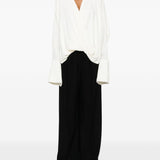 Blusa drappeggiata con design asmmetrico in avorio Amen - donna 