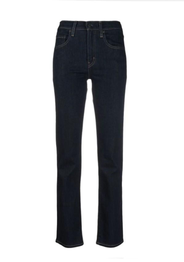 Jeans dritti 724 a vita media in blu Levi's - donna 