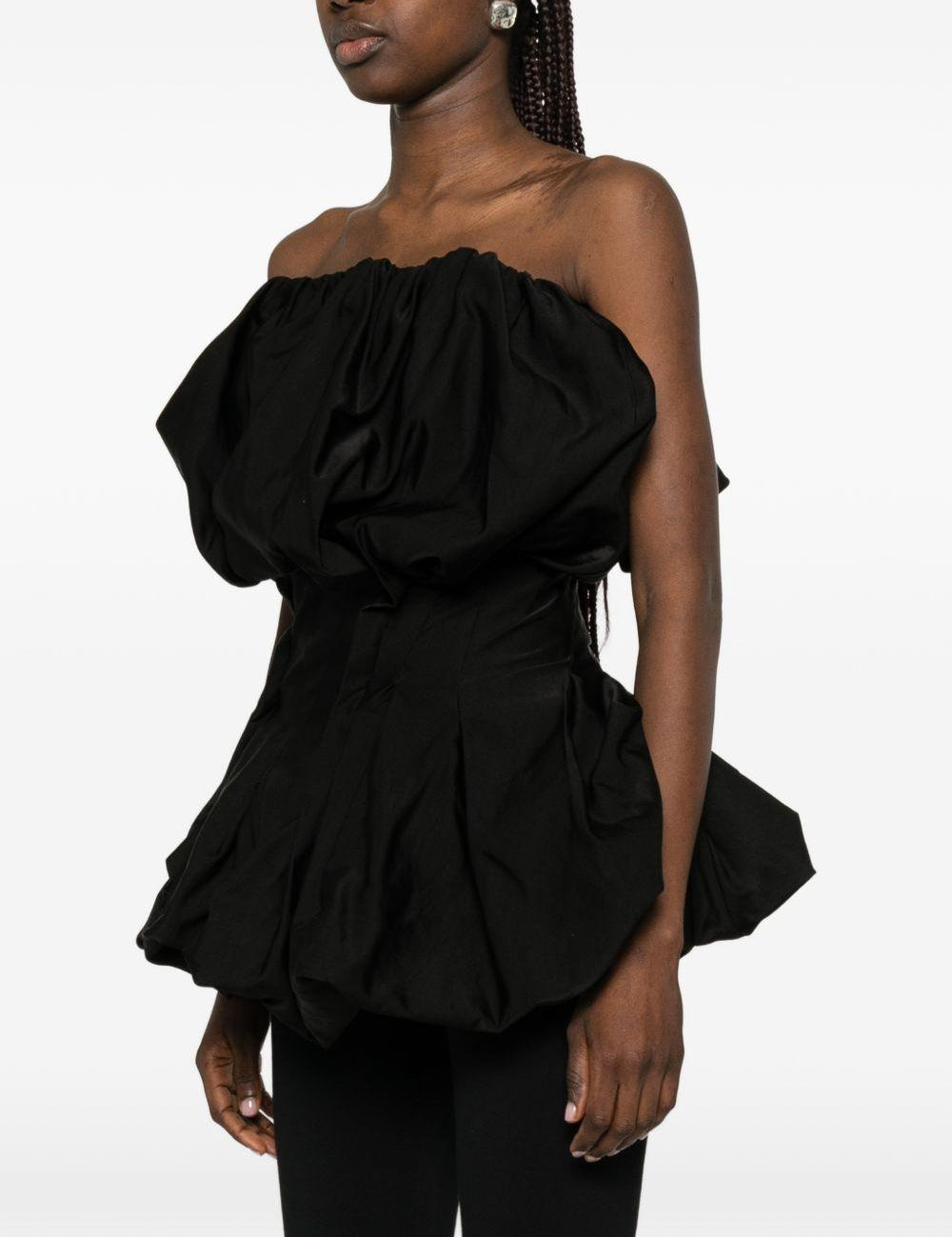 Top drappeggiato in nero Magda Butrym - donna 
