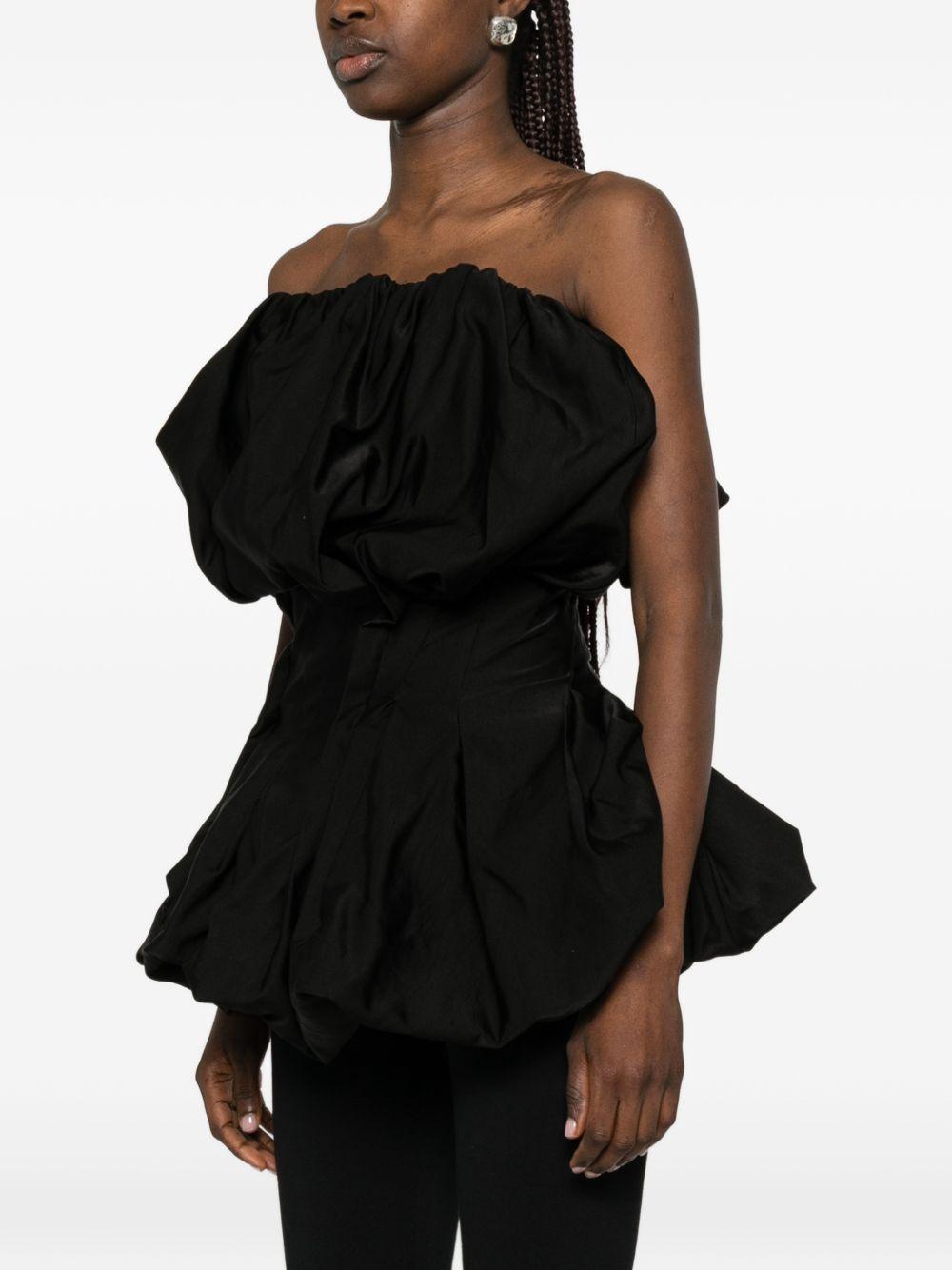 Top drappeggiato in nero Magda Butrym - donna 