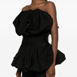 Top drappeggiato in nero Magda Butrym - donna 