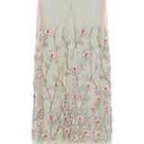 Gonna midi con ricamo a fiori in verde Costarellos - donna 