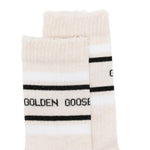 Calzini con logo a strisce in bianco Golden goose - uomo 