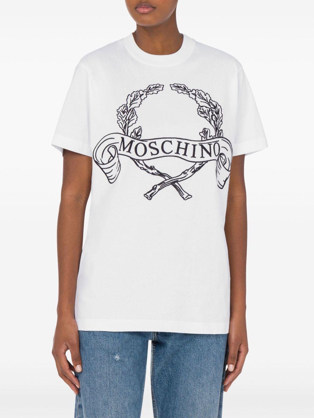 T-shirt con stampa in bianco Moschino - donna 