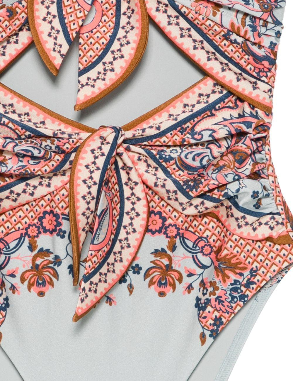 Costume intero con stampa floreale Aster multicolore 