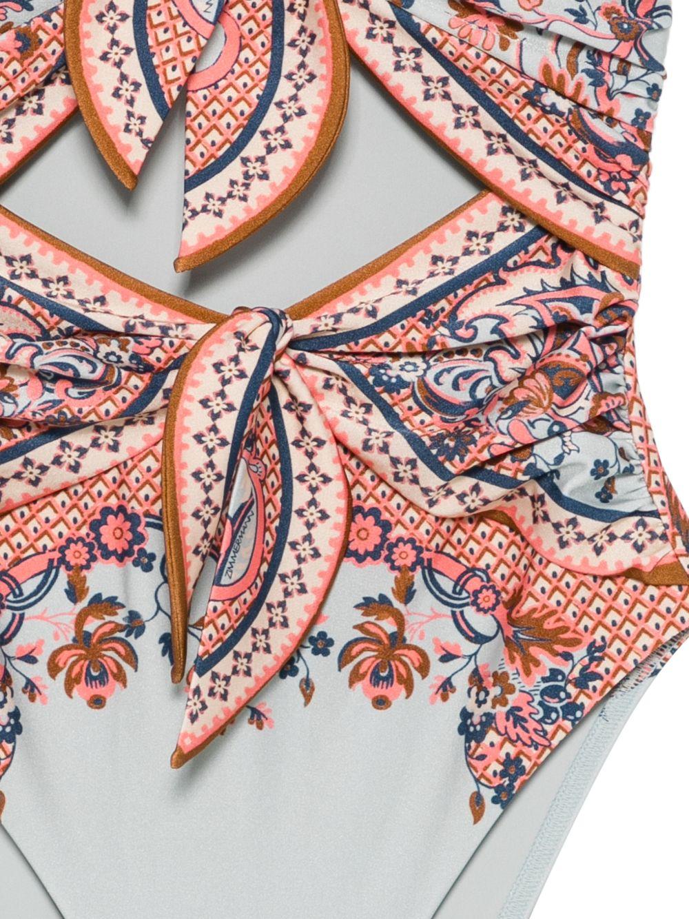 Costume intero con stampa floreale Aster multicolore 