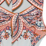 Costume intero con stampa floreale Aster multicolore 