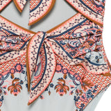 Costume intero con stampa floreale Aster multicolore 