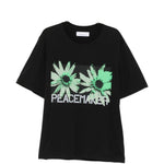 T-shirt con stampa grafica in nero Oamc peacemaker - uomo 