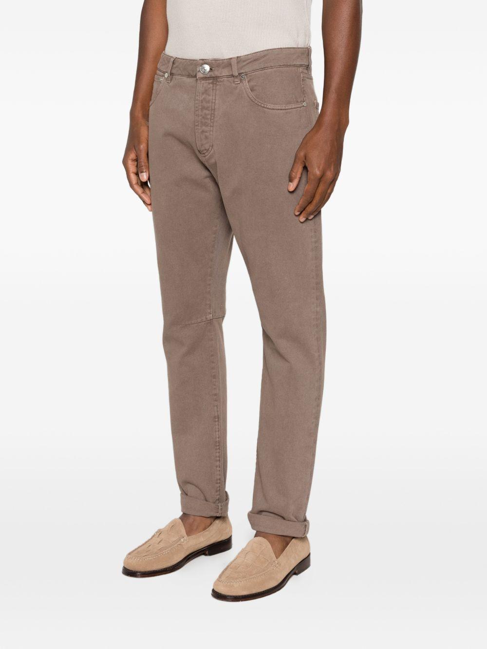 Jeans a cinque tasche in marrone Brunello cucinelli - uomo 