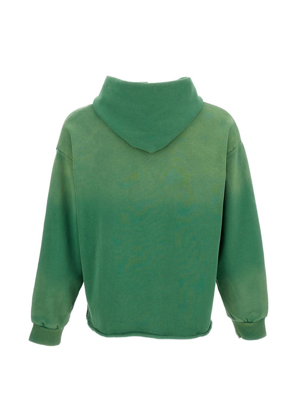 Felpa con ricamo in ciniglia in verde Found - unisex 