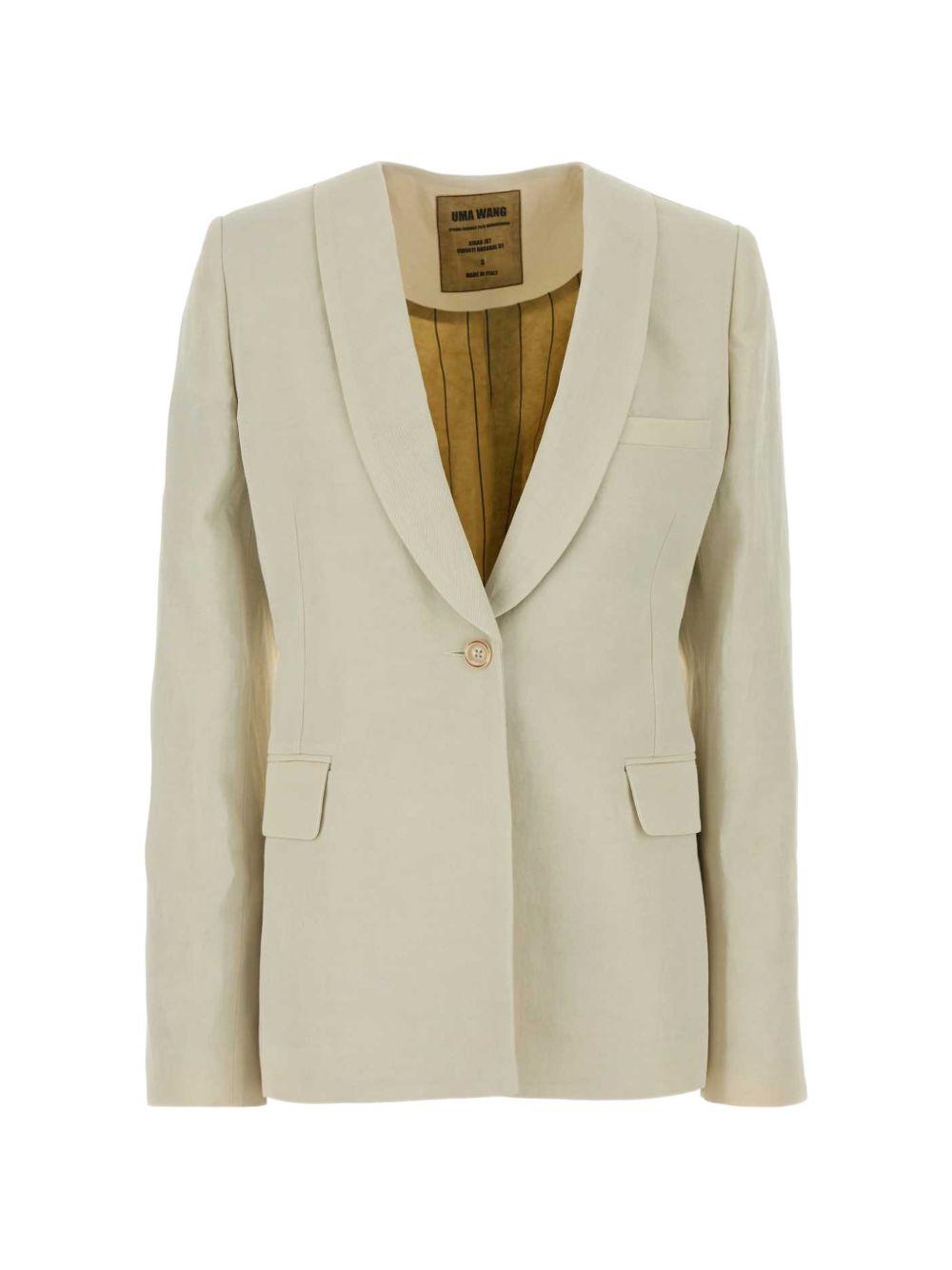 Blazer Kiran con revers a scialle in bianco Uma wang  - donna 