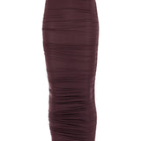 Gonna midi semitrasparente a vita alta in viola Wolford - donna 