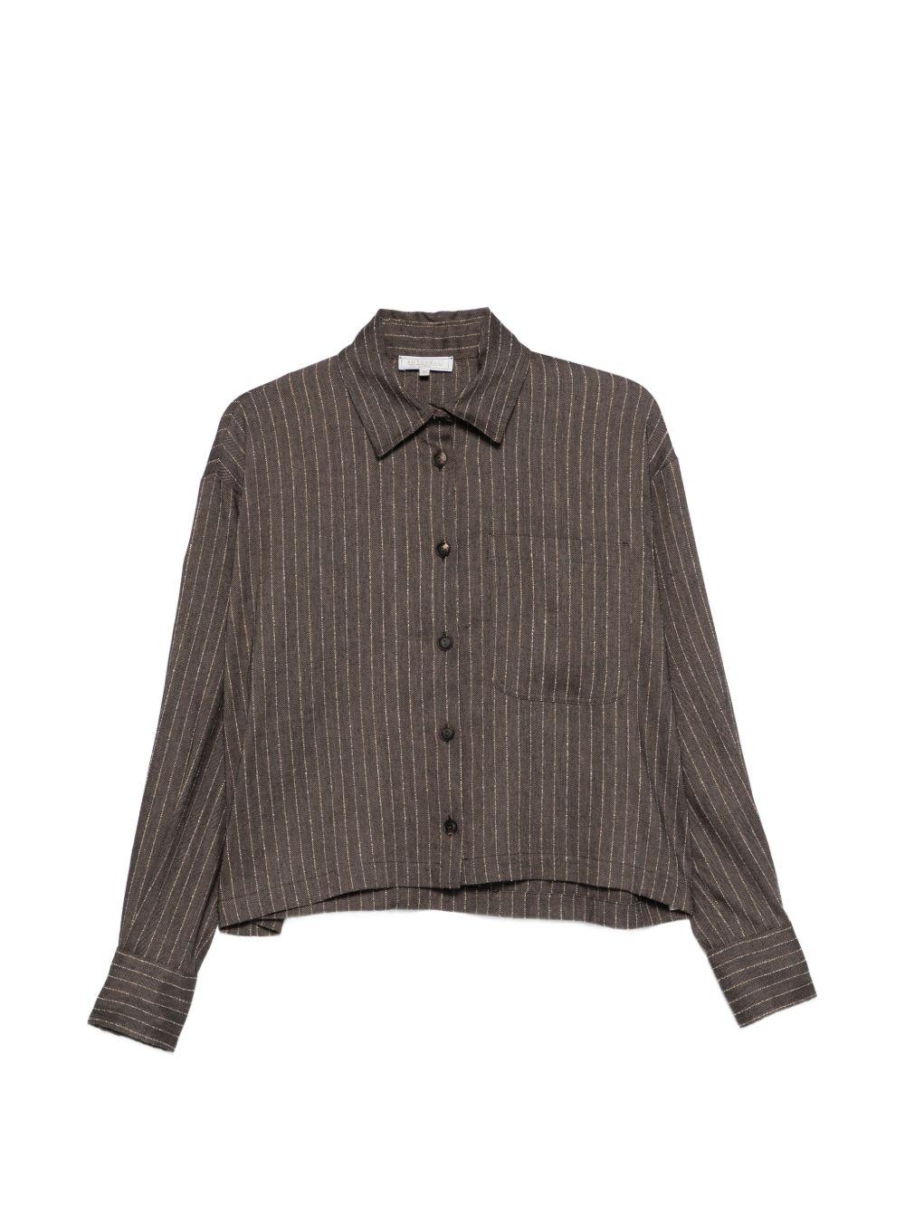 Camicia a righe in marrone Antonelli - donna 