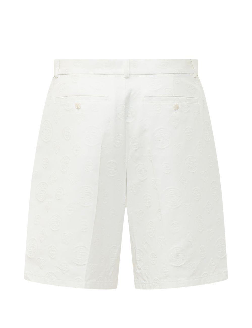 Shorts con monogramma in bianco Casablanca - uomo 