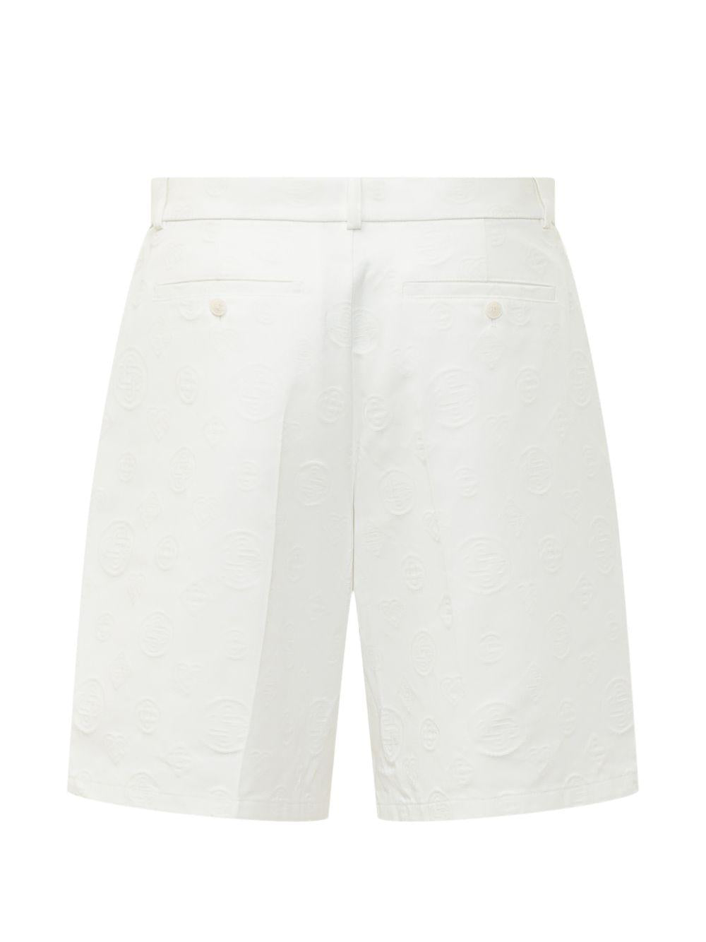 Shorts con monogramma in bianco Casablanca - uomo 