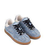 Sneakers con design a inserti in blu 