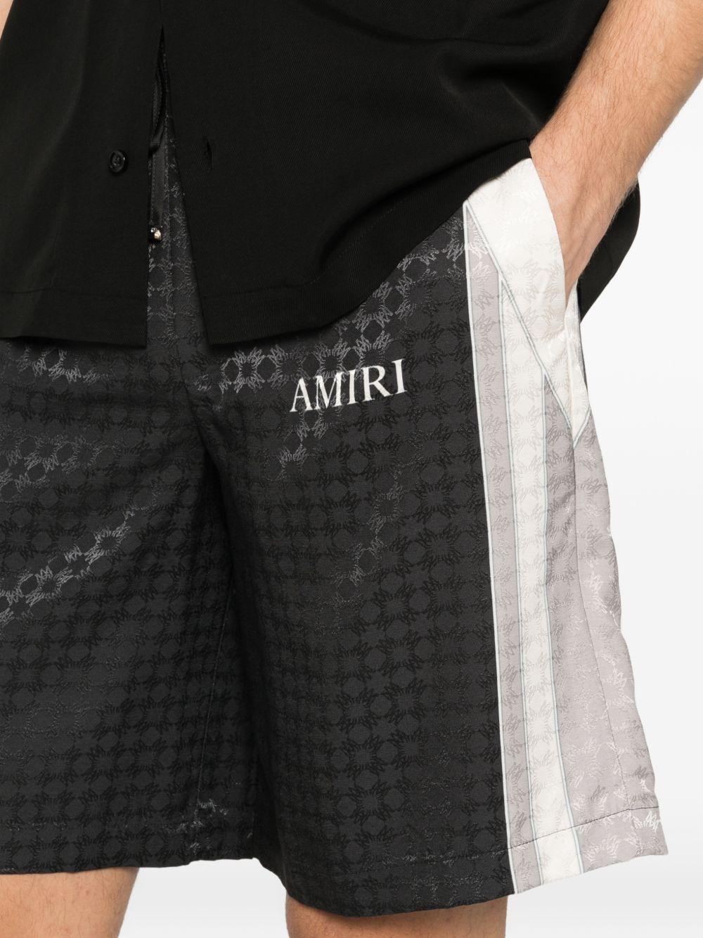Pantaloncini con coulisse a quadri in nero Amiri - uomo 