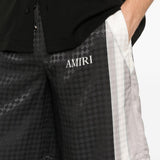 Pantaloncini con coulisse a quadri in nero Amiri - uomo 