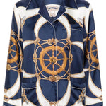 Camicia con stampa grafica in seta multicolore Bally - donna 