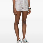 Pantaloncini in denim brit snake in blu e rosa Haikure - donna 