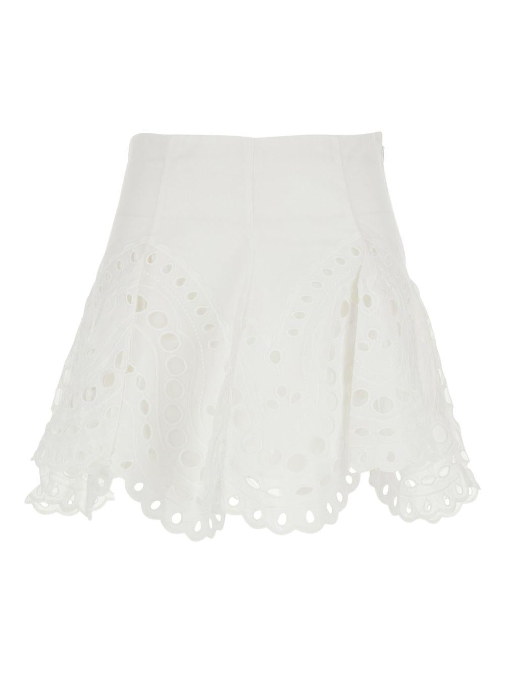Minigonna con detagli in pizzo sail in bianco Charo ruiz ibiza 1989 - donna 