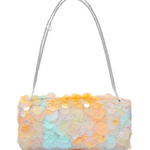 Borsa con paillettes multicolore Rabanne - donna 