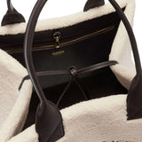Borsa tote con logo in avorio Ganni - donna 