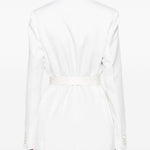 Blazer con revers a lancia con cintura in bianco Victoria beckham - donna 