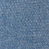 Top crop in denim con cristalli in blu Self-portrait - donna 