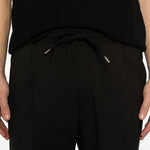 Pantaloni wimbledon con coulisse in nero Briglia 1949 - uomo 