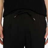 Pantaloni wimbledon con coulisse in nero Briglia 1949 - uomo 