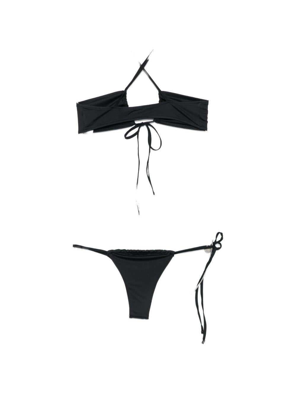 bikini lycra in nero the attico - donna 