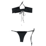 bikini lycra in nero the attico - donna 