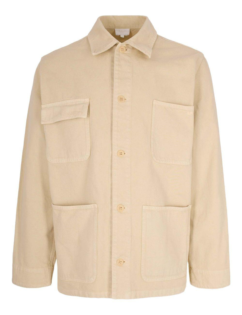 Giacca con tasche in beige A.P.C.- uomo 