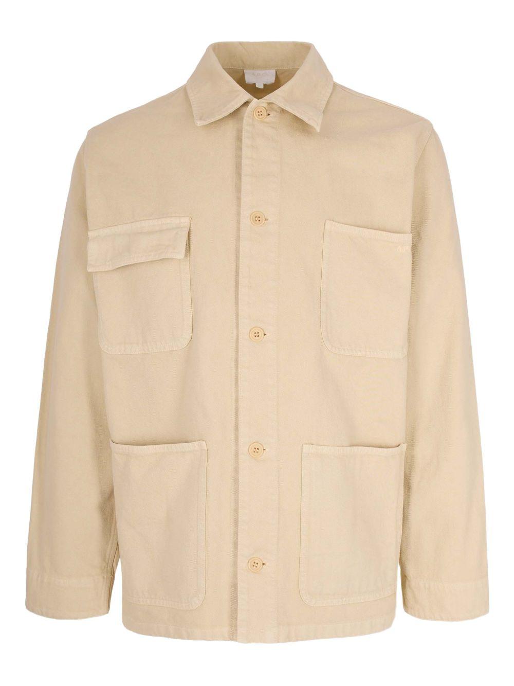 Giacca con tasche in beige A.P.C.- uomo 