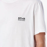 T-shirt con logo in bianco Golden goose - uomo 