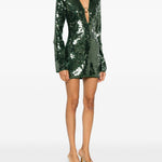 Abito marylin con paillettes in verde Oséree - donna 