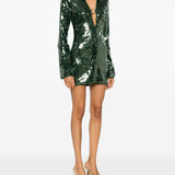 Abito marylin con paillettes in verde Oséree - donna 