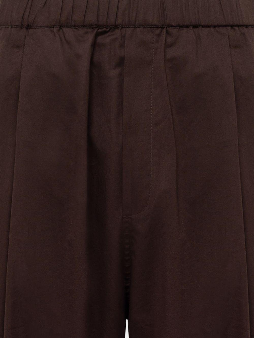 Pantaloni Melrose con ricamo in marrone Laneus - uomo 