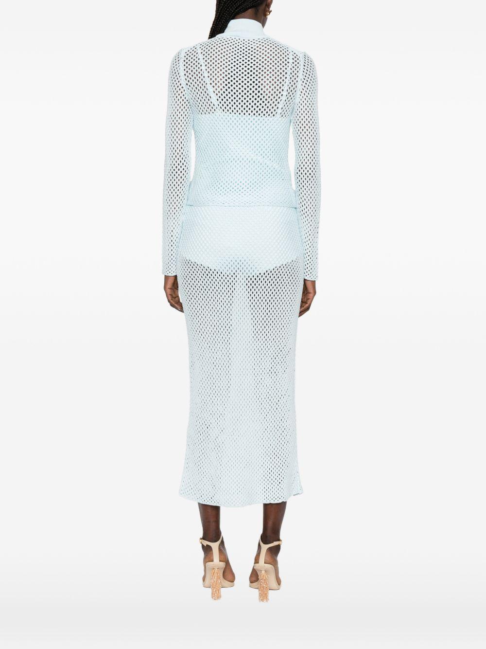 Top a collo alto e maniche lunghe in azzurro Simkhai - donna 