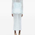 Top a collo alto e maniche lunghe in azzurro Simkhai - donna 