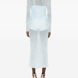 Top a collo alto e maniche lunghe in azzurro Simkhai - donna 