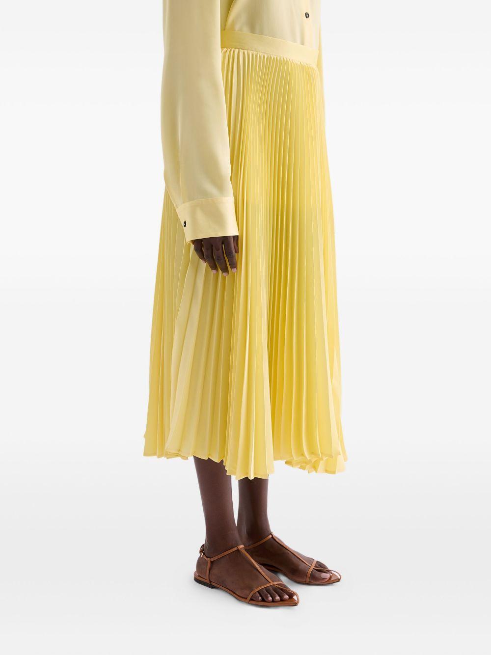 Gonna midi plissettata in giallo Jil Sander - donna 