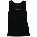 Top a coste con scollo rotondo in nero Maxmara weekend - donna 