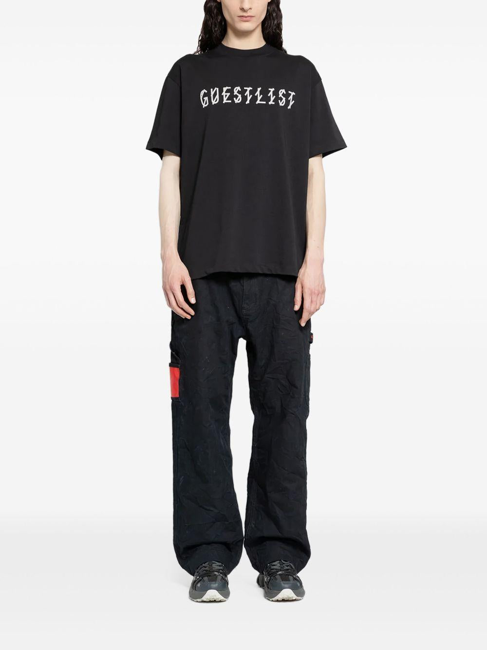 T-shirt con stampa grafica in nero 44 label group - uomo 